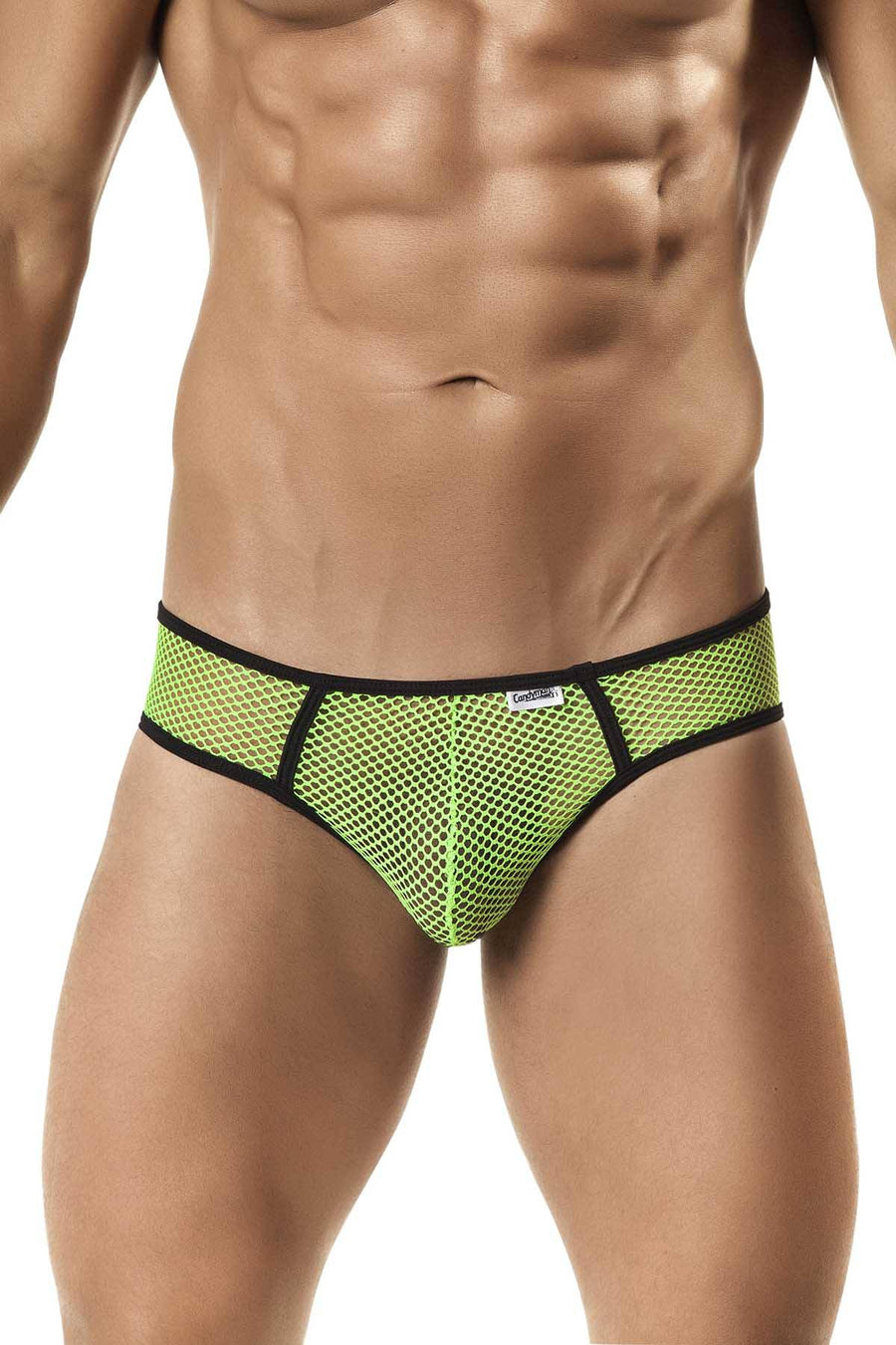 Candyman Neon-Green Fishnet Jock