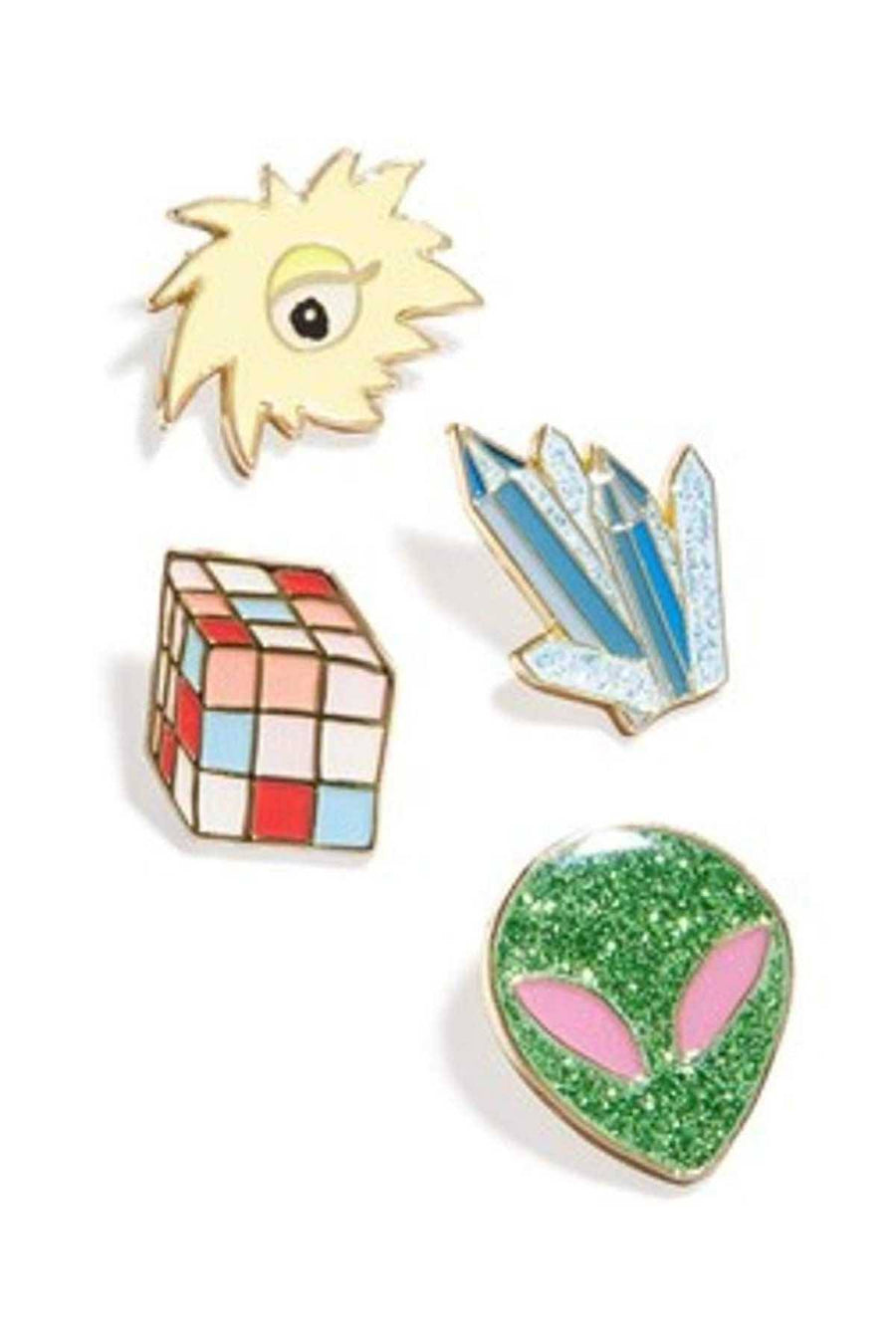 Celebrate Shop Alien 4-pc Set Enamel Pins