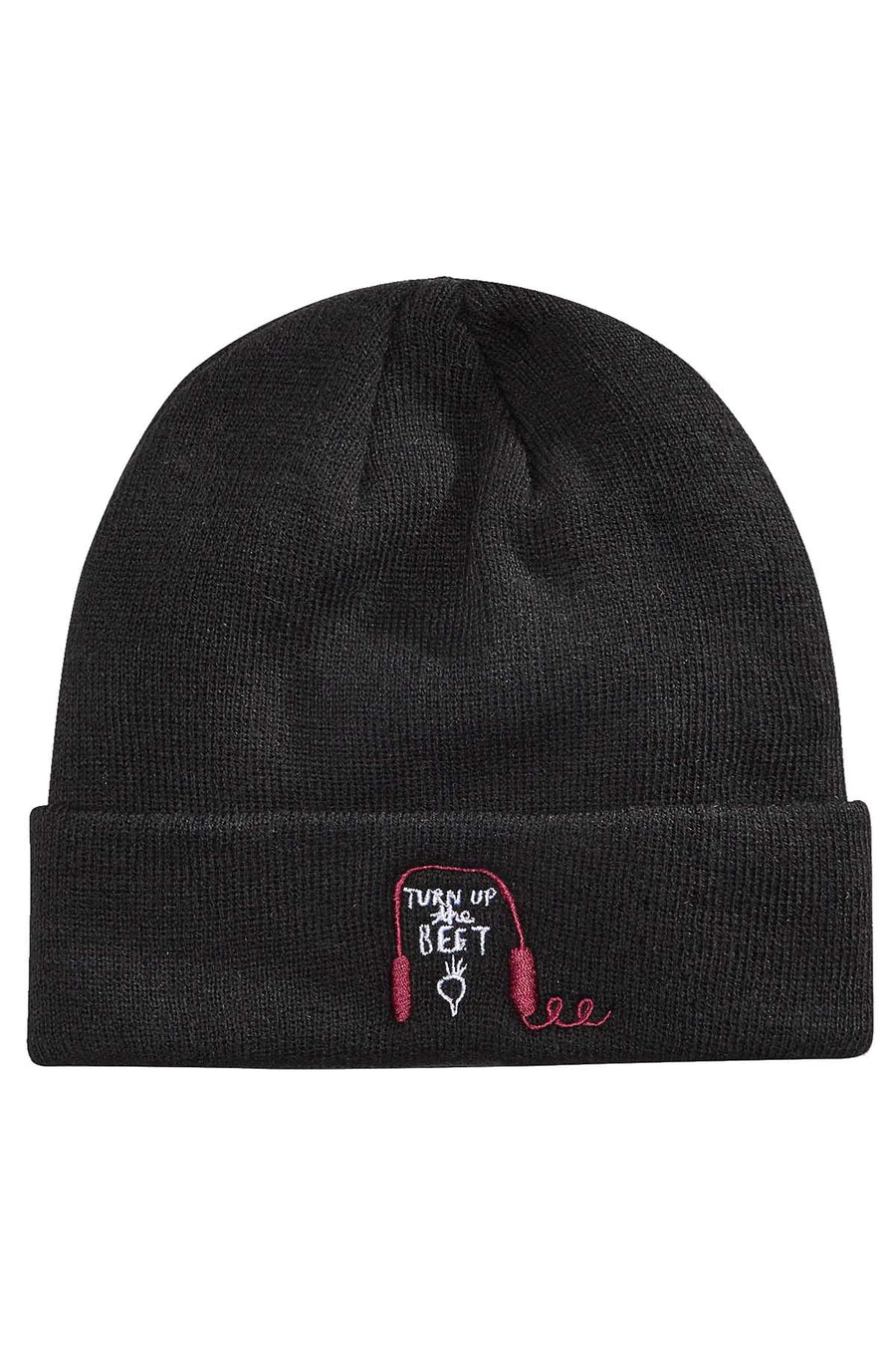 Celebrate Shop Black Turn Up The Beet Beanie