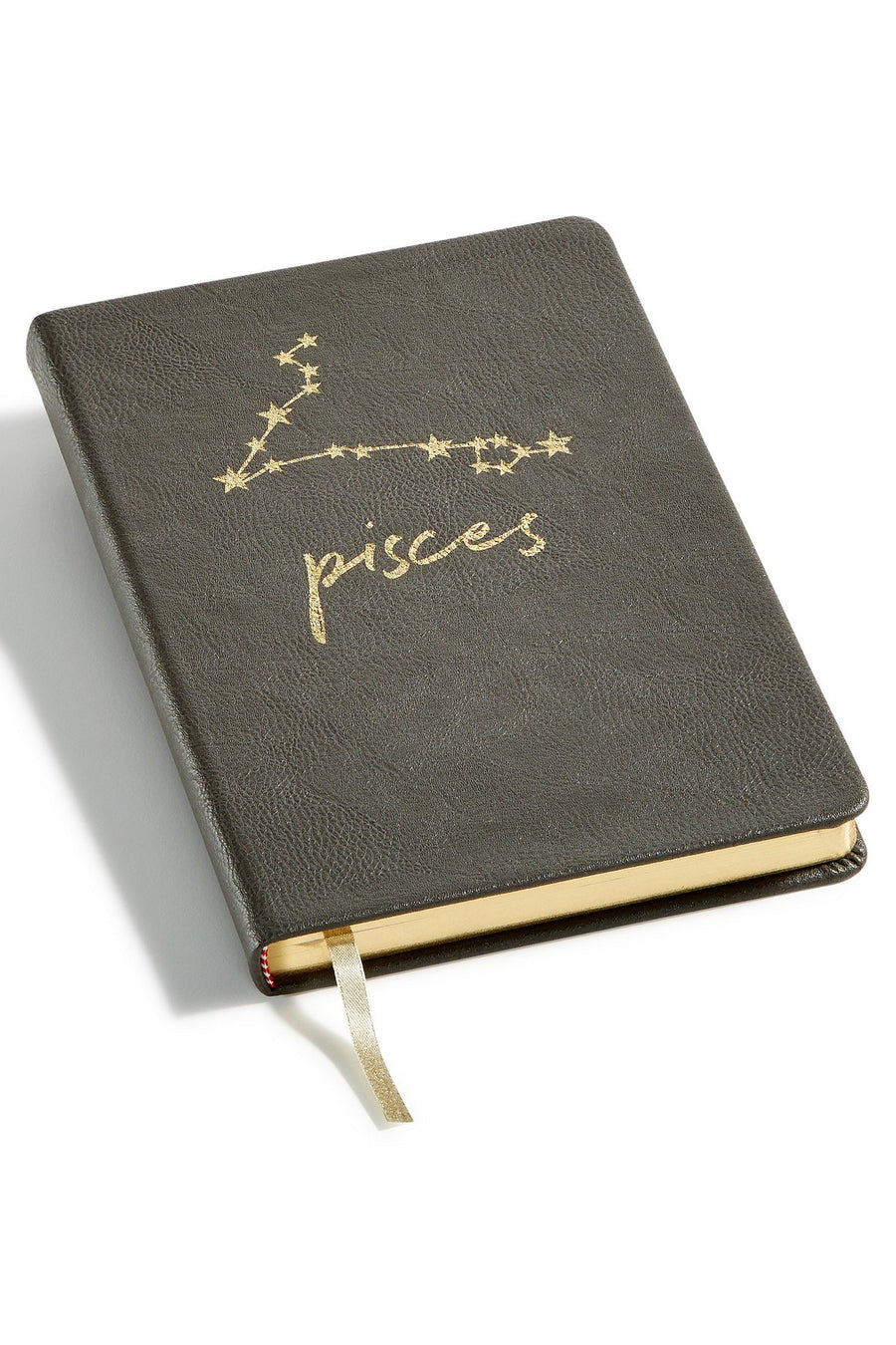 Celebrate Shop Grey-Black PISCES Zodiac Faux-Leather Notebook