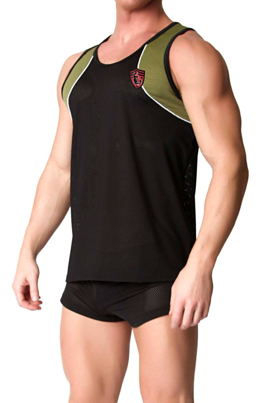 CellBlock 13 Army-Green United Puppy Mesh Tank