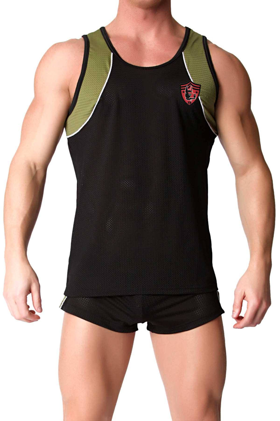 CellBlock 13 Army-Green United Puppy Mesh Tank