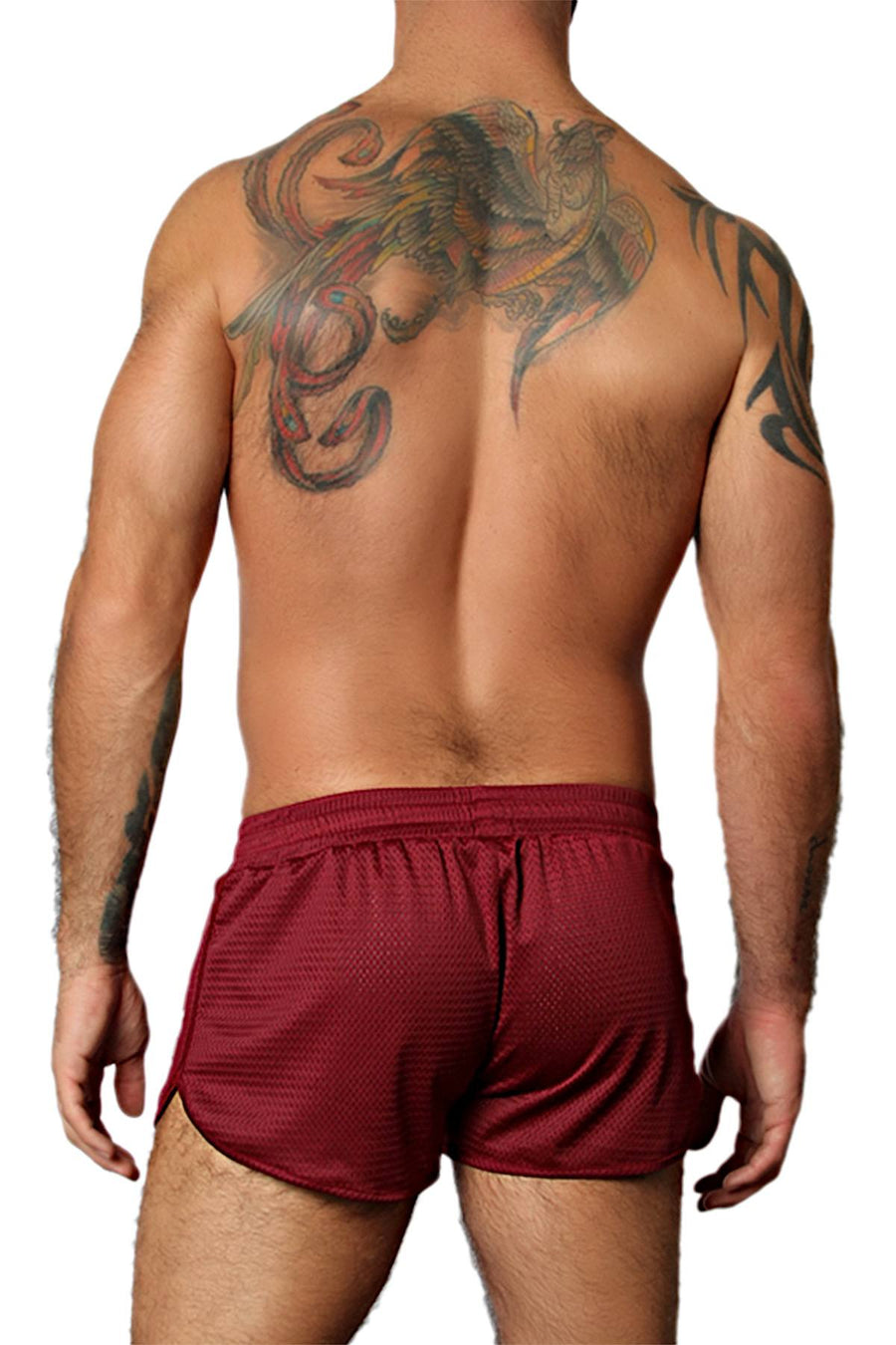 CellBlock 13 Burgundy Tailback Mesh Short w/ Jock Pouch