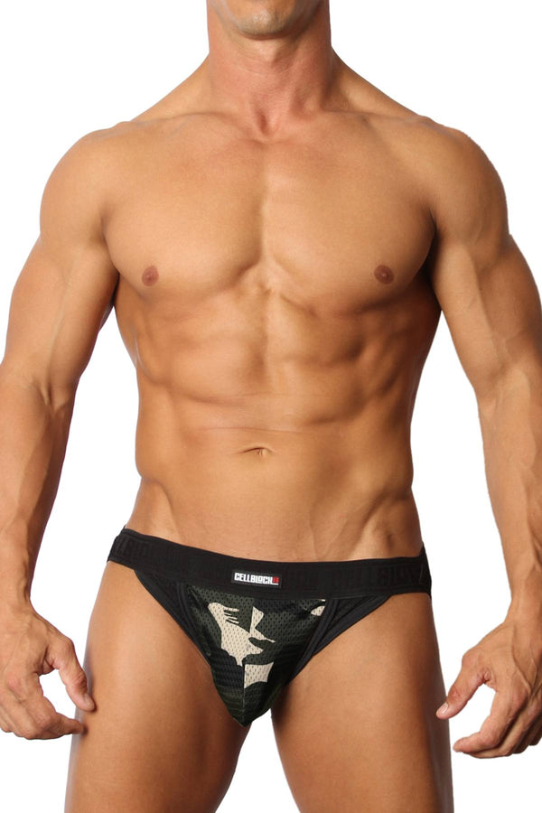 CellBlock 13 Grey Foxhole Camo Mesh Jockstrap