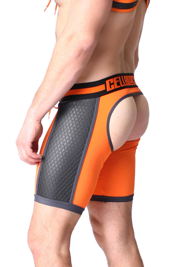 CellBlock 13 Orange Gridiron Jock-Short