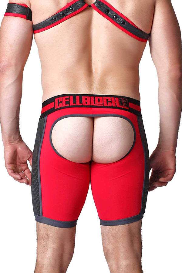 CellBlock 13 Red Gridiron Jock-Short