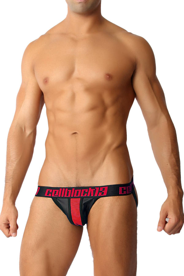 CellBlock 13 Red Vector Rubber Jockstrap
