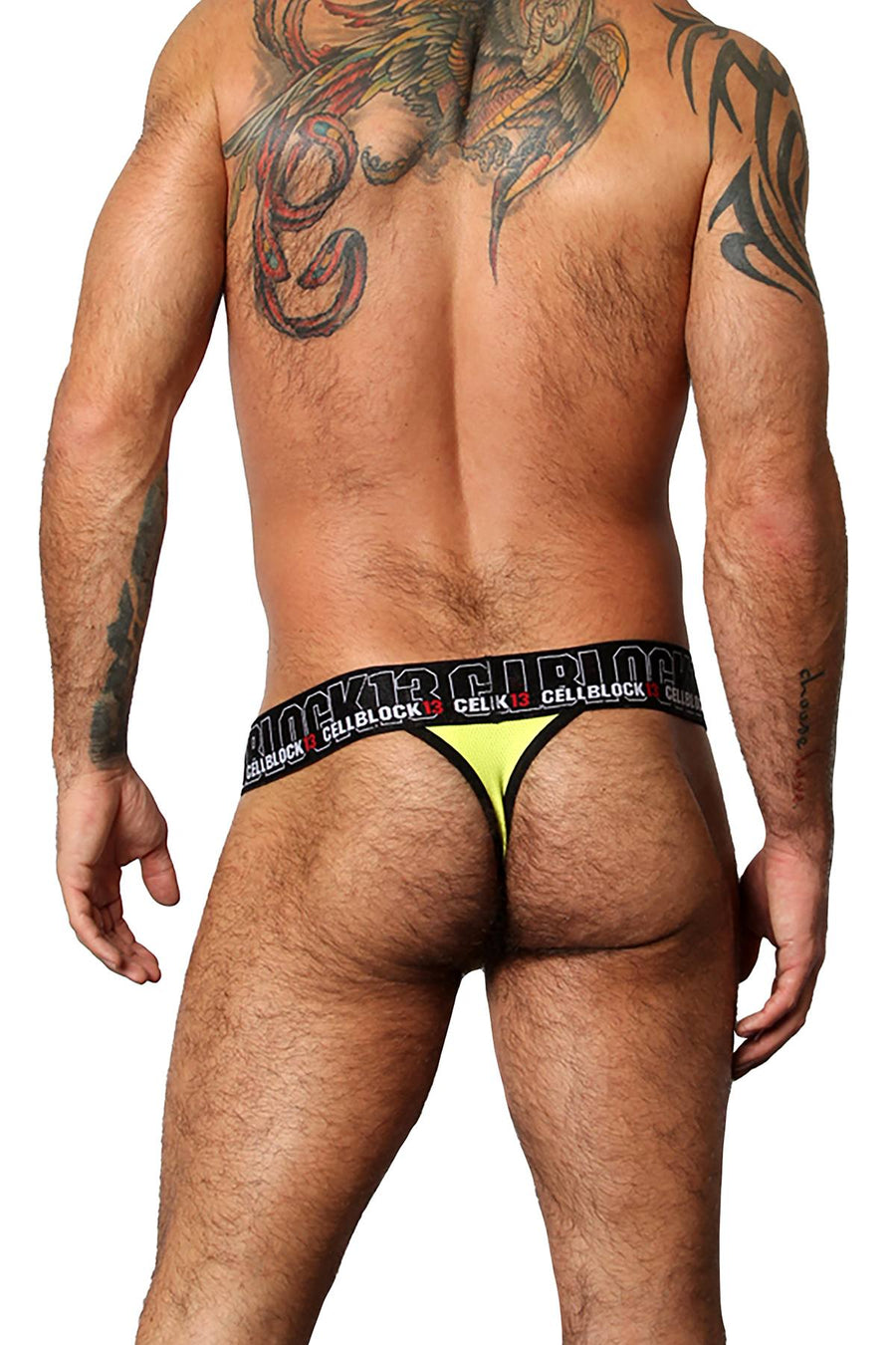 CellBlock 13 Yellow Back Alley C-Ring Thong