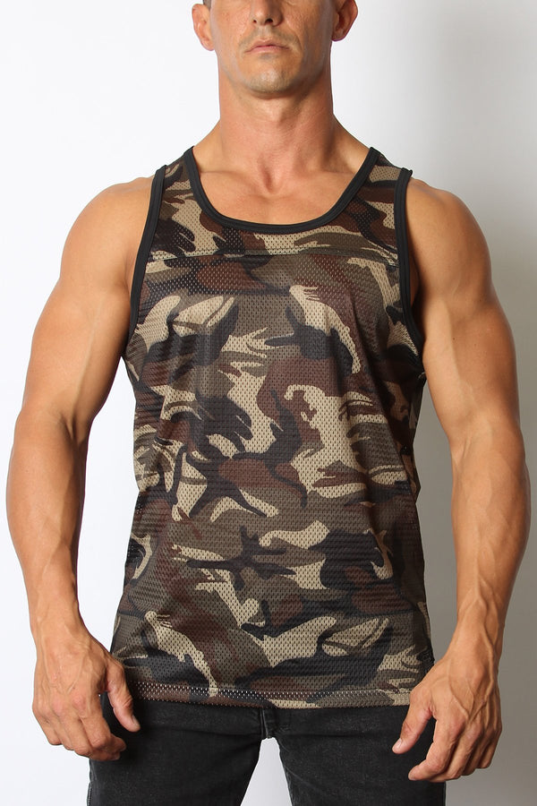 Cellblock 13 Army Foxhole Camo Mesh Tank Top