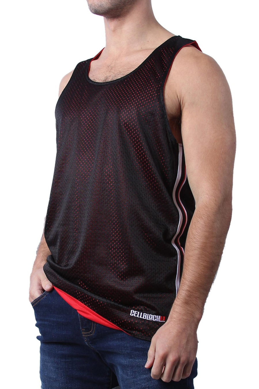 Cellblock 13 Black Crossover Reversible Mesh Tank Top