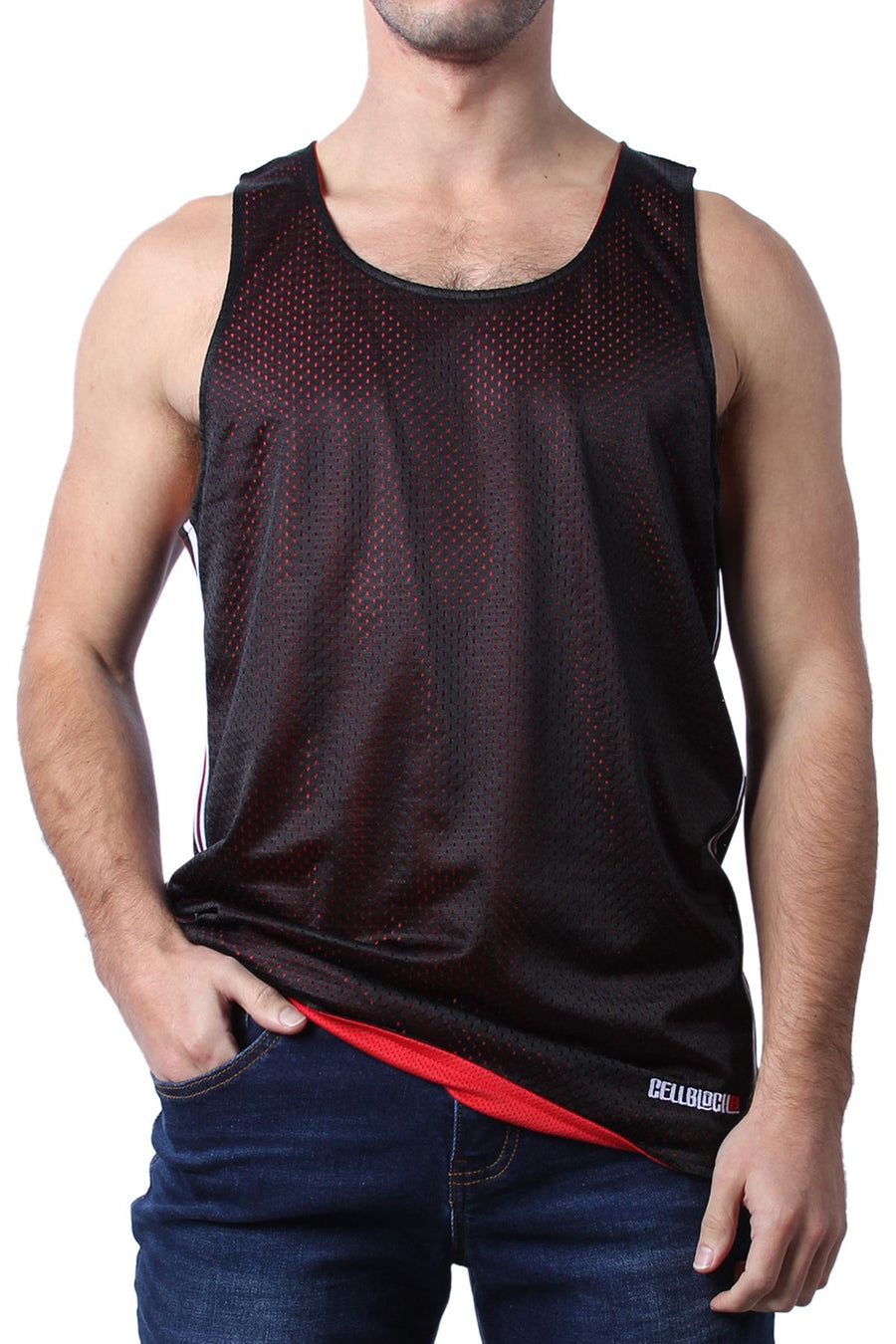 Cellblock 13 Black Crossover Reversible Mesh Tank Top