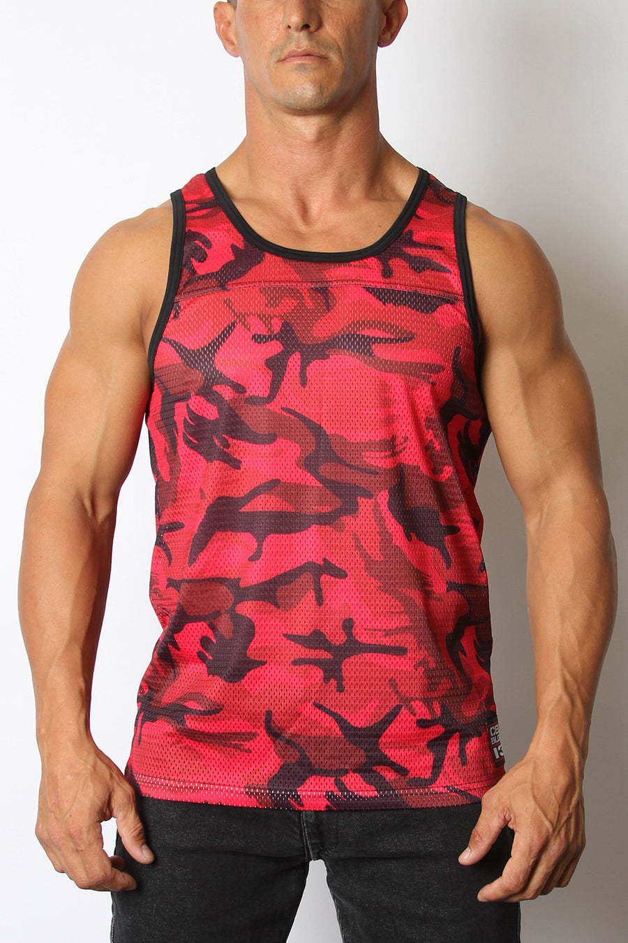 Cellblock 13 Red Foxhole Camo Mesh Tank Top