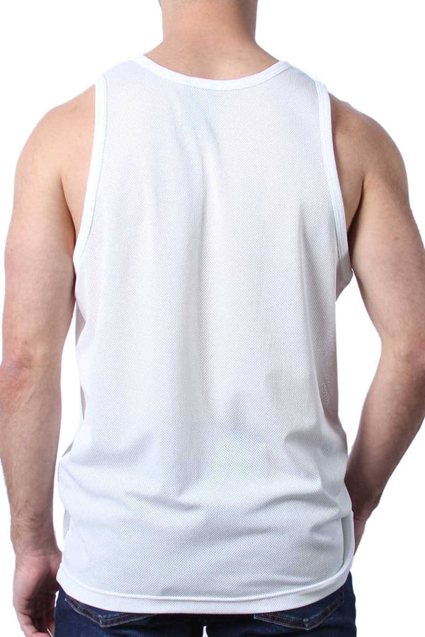 Cellblock 13 White Midfield Mesh Tank Top