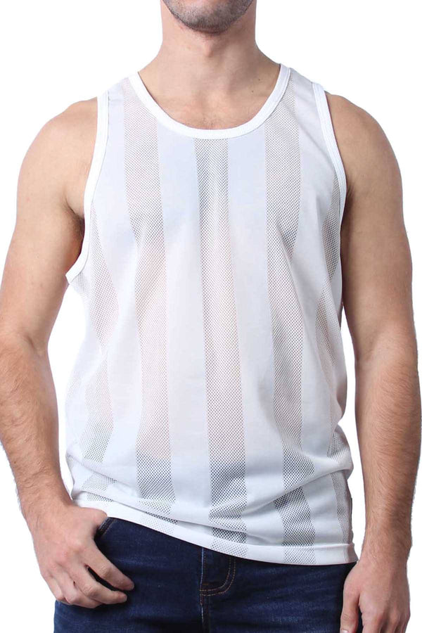 Cellblock 13 White Midfield Mesh Tank Top