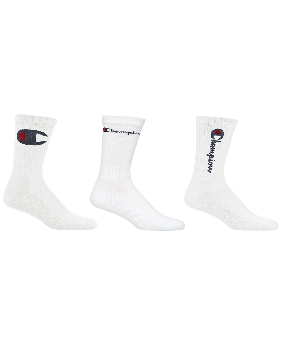 Champion 3-pk. Crew Socks White
