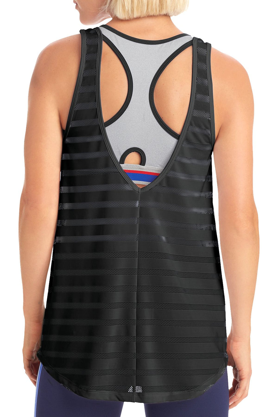 Champion Black Double Dry Training Tank Top with Athletic Bra