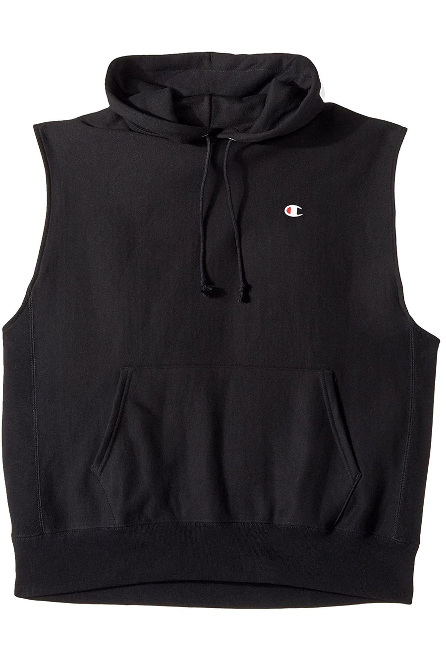 Champion Black Reverse Weave Sleeveless Hoodie