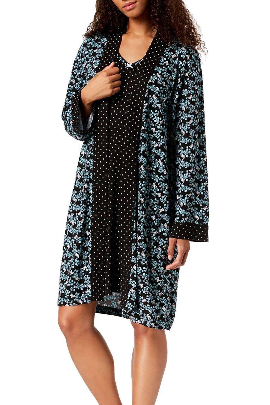 Charter Club 2 Piece Picot Trim Travel Set in Flutter Butterfly Print