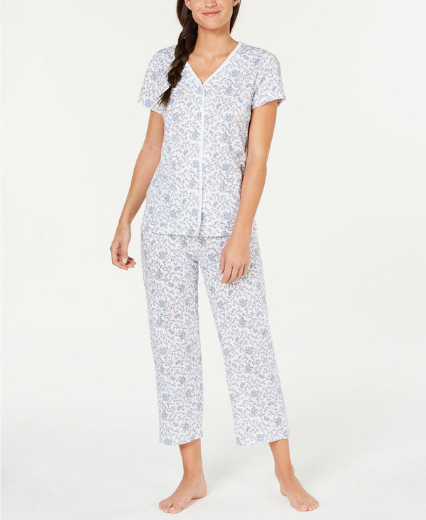 Charter Club Cotton Soft Knit Pajama Set in Quaint Paisley