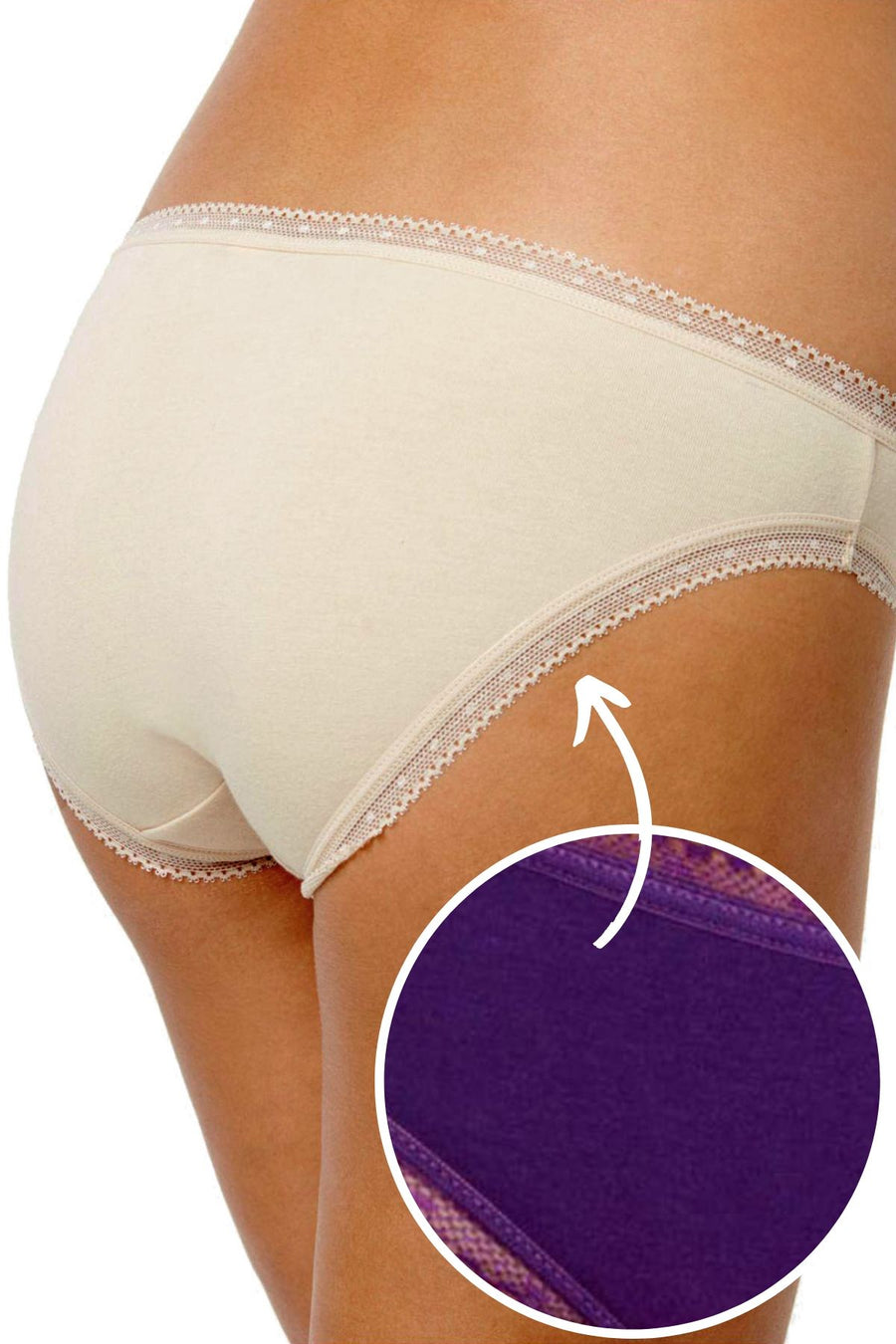 Charter Club Intimates Blackberry-Wine Modern Essentials Cotton Lace-Trim Bikini Brief