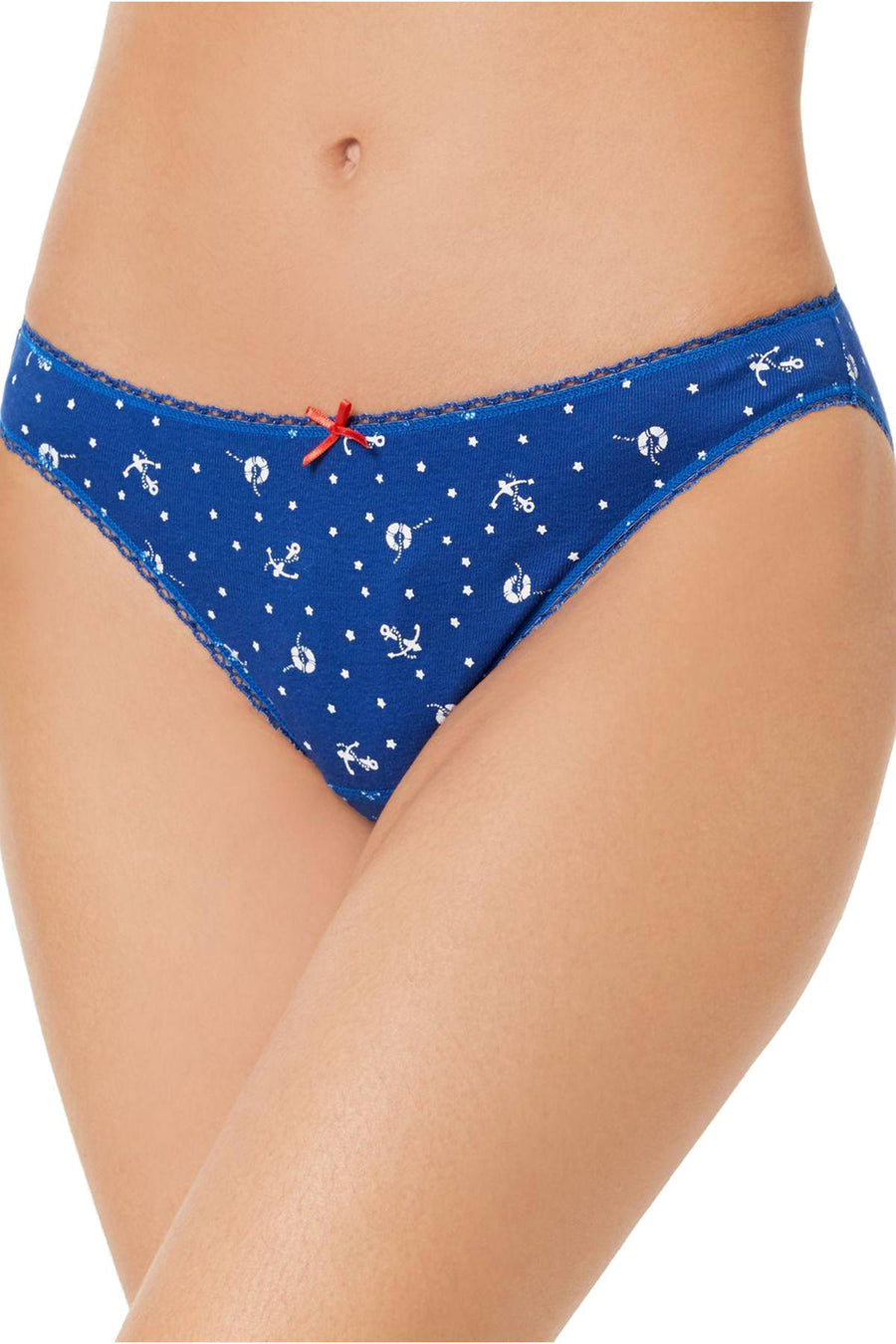 Charter Club Intimates Blue Anchors Away Pretty Cotton Bikini Brief