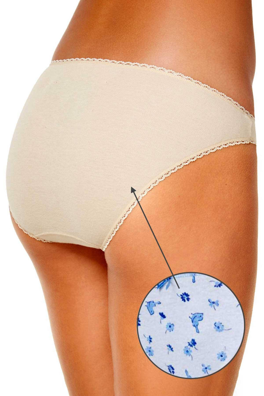 Charter Club Intimates Blue Birds Pretty Cotton Bikini Brief