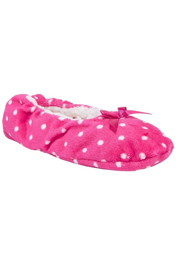 Charter Club Intimates Candy-Pink Fizz-Dot Printed Slipper Socks