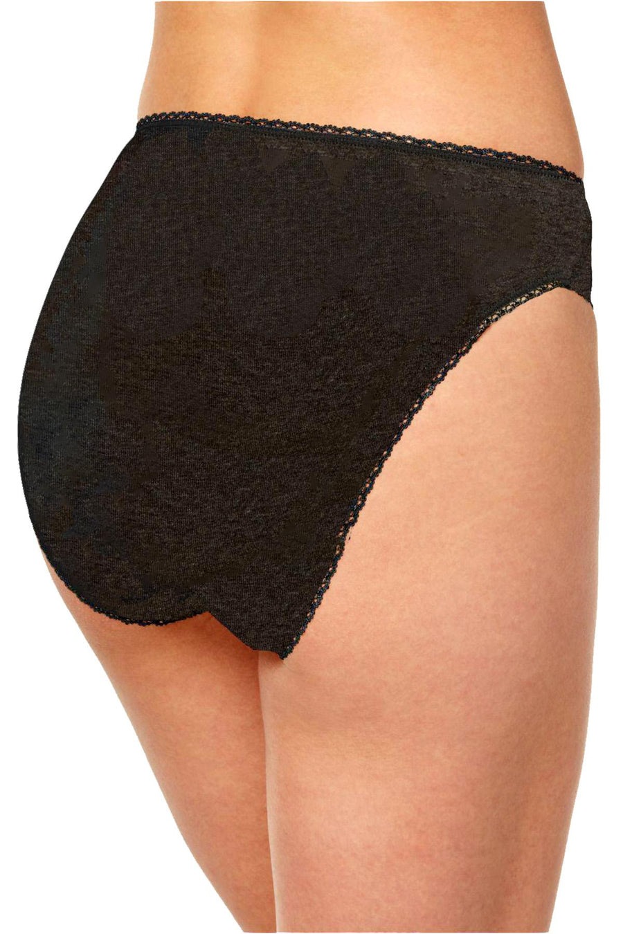 Charter Club Intimates Charcoal Heather Pretty Cotton High Cut Bikini Brief