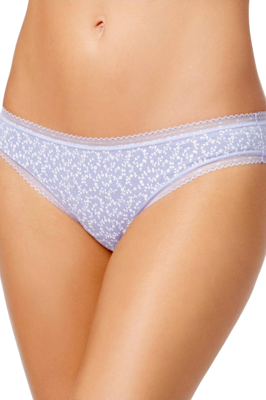 Charter Club Intimates Fresh-Orchid-Vines Modern-Essentials Lace-Trim Bikini Brief