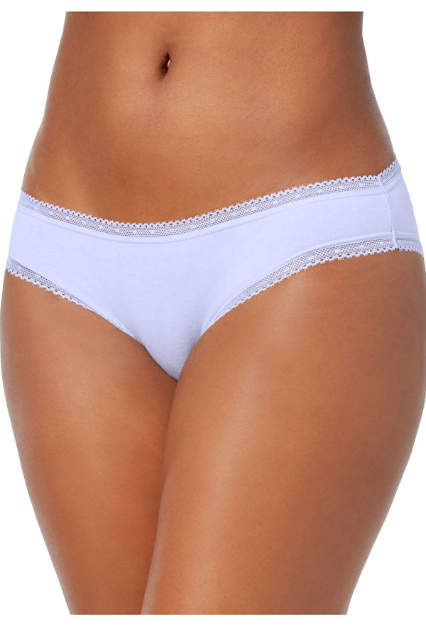 Charter Club Intimates Lilac-Kiss Modern Essentials Cotton Lace-Trim Bikini Brief
