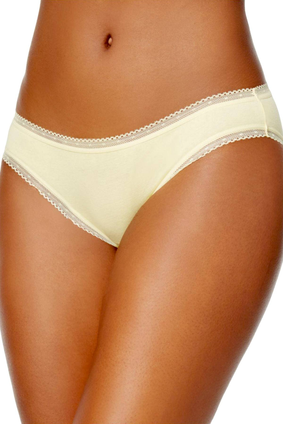 Charter Club Intimates Pale-Banana Modern-Essentials Lace-Trim Bikini Brief