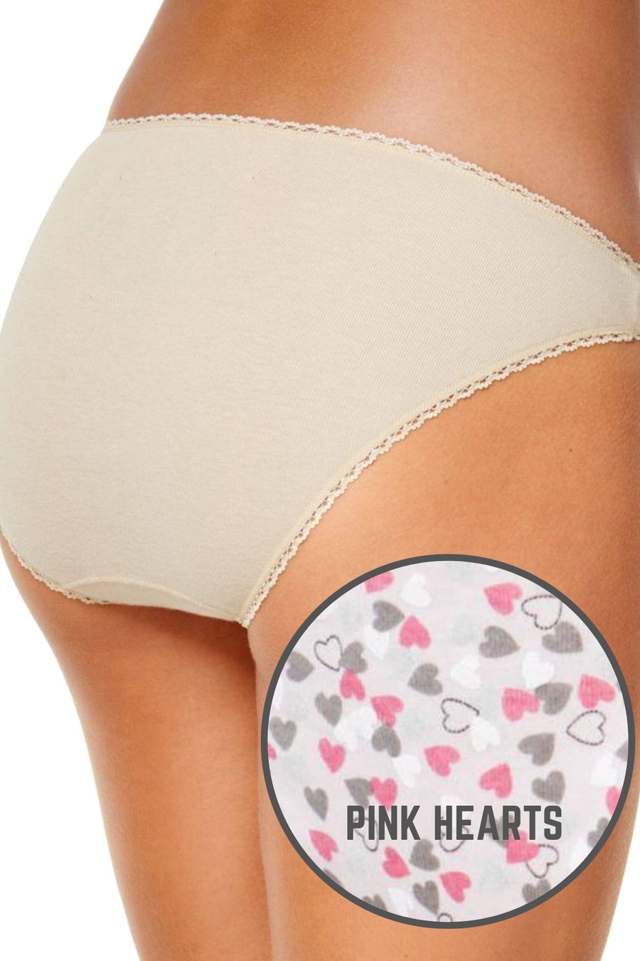 Charter Club Intimates Pink-Hearts Pretty Cotton Bikini Brief