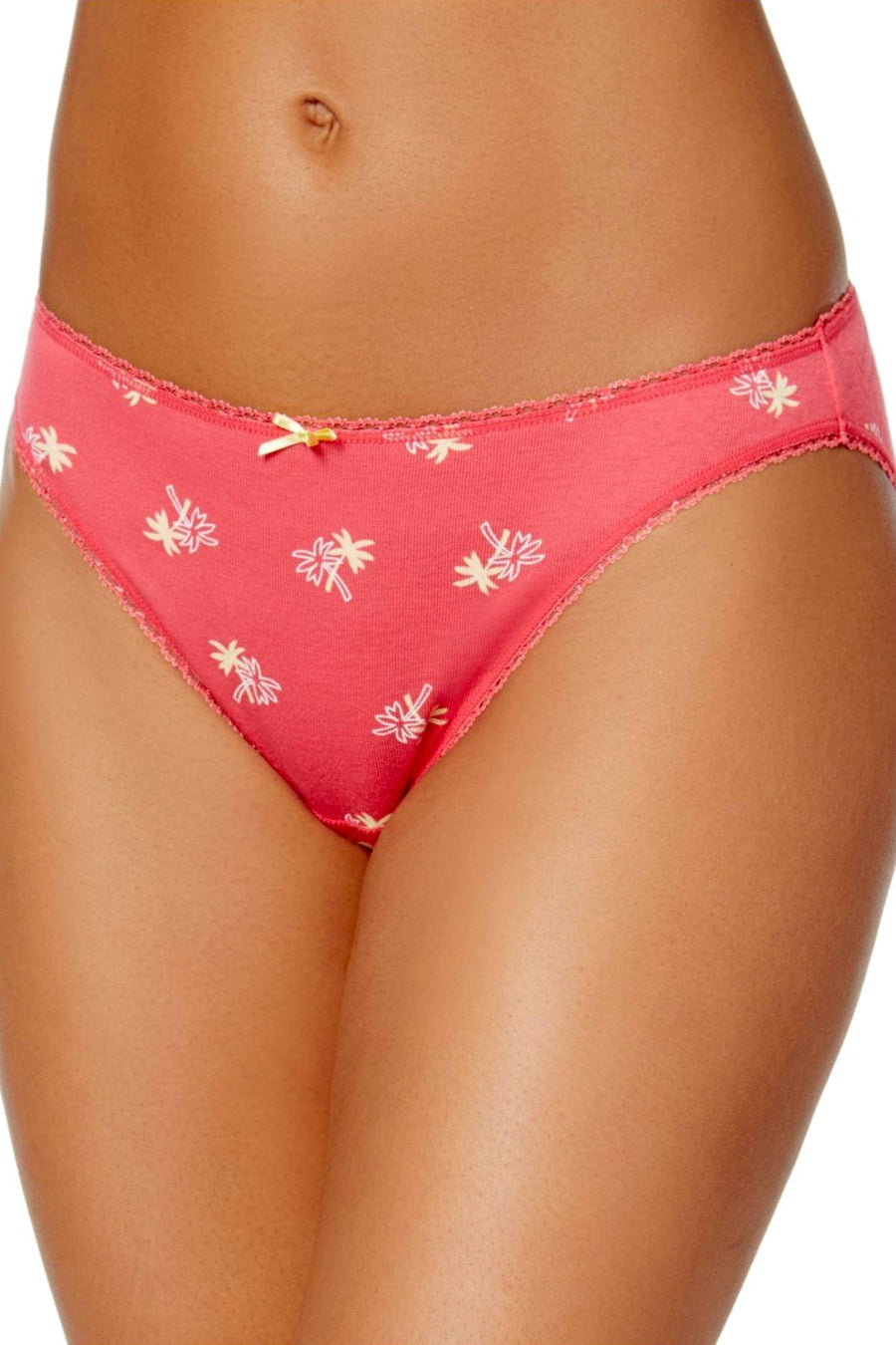 Charter Club Intimates Pink Palm-Trees Pretty Cotton Bikini Brief