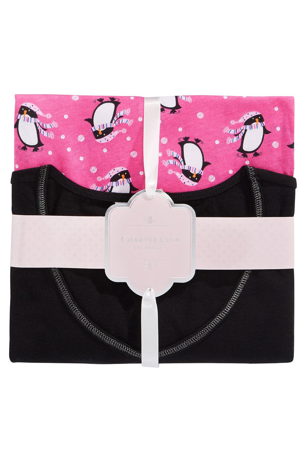 Charter Club Intimates Printed Pajama Set in Pretty Penguin