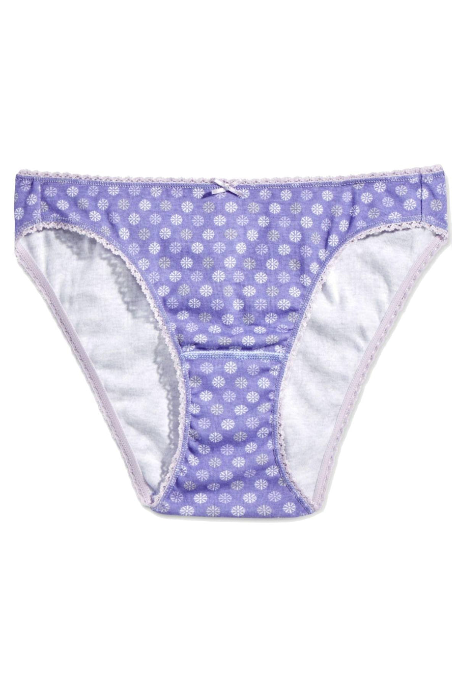 Charter Club Intimates Purple Party-Dot Pretty Cotton Bikini Brief