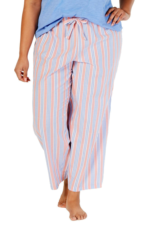 Charter Club Intimates Railroad Orange Striped Soft Cotton PJ Pant