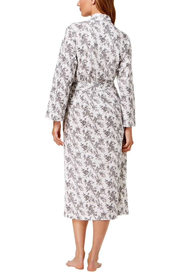 Charter Club Intimates Rose-Toile Printed Cotton Wrap Robe