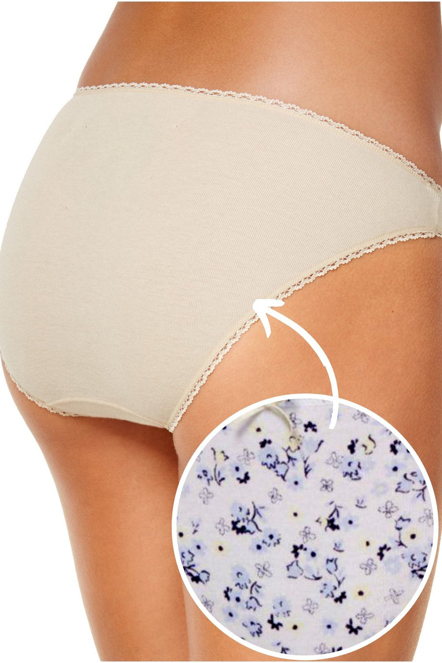 Charter Club Intimates Tulips and Daisies Pretty Cotton Bikini Brief