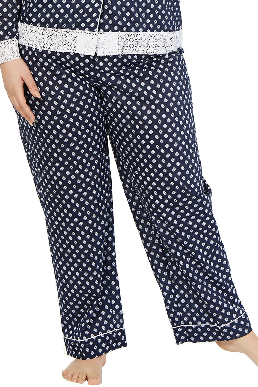 Charter Club PLUS Long Pajama Pant in Mini Floral Geo