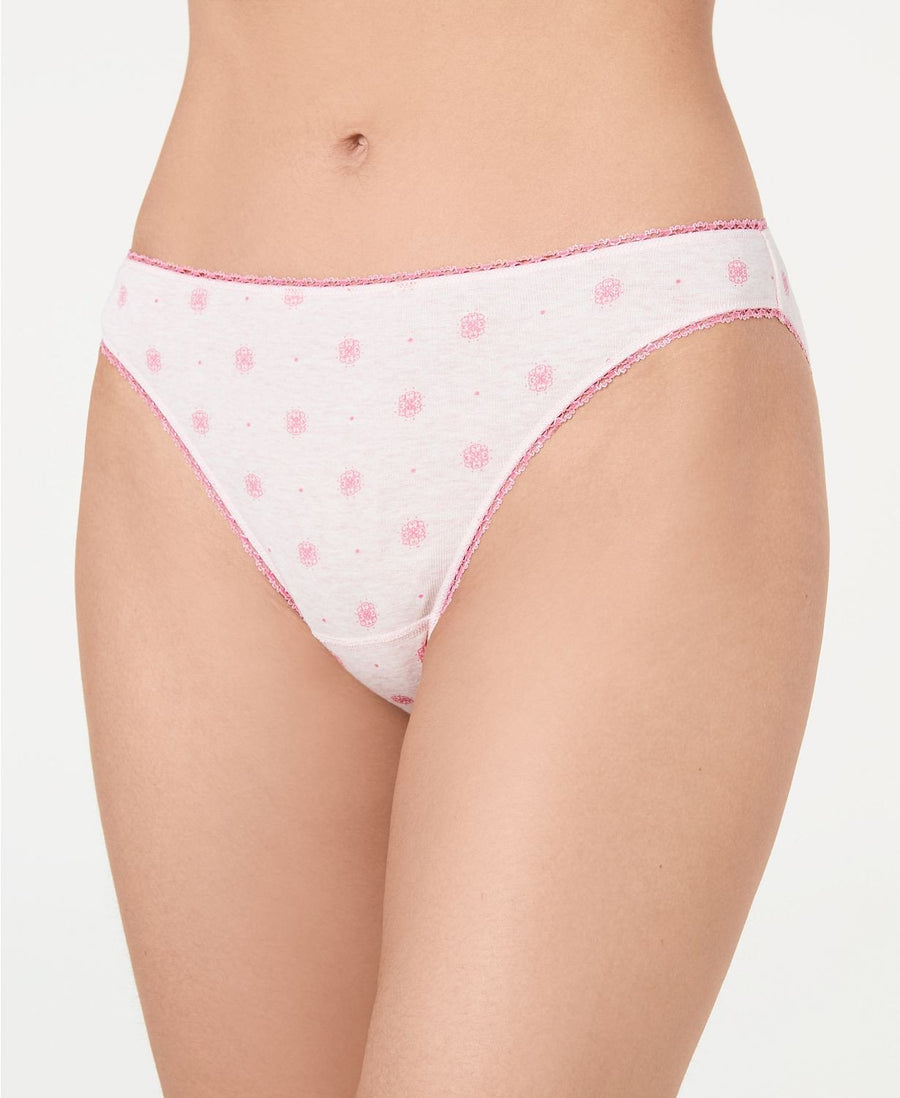 Charter Club Pretty Cotton Bikini Brief in Pink Flower Dot