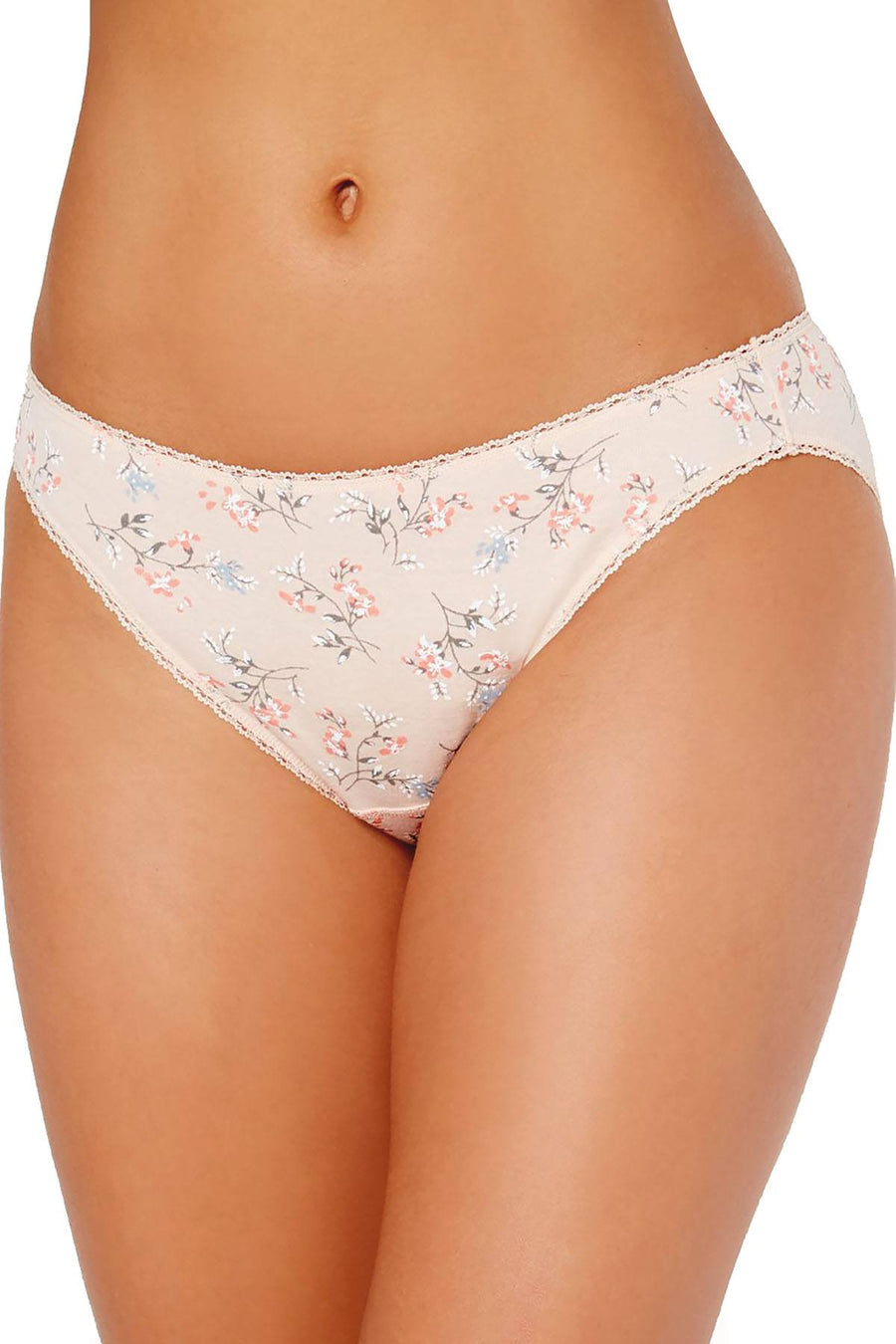 Charter Club Pretty Cotton Bikini  Pink Floral Ptcn
