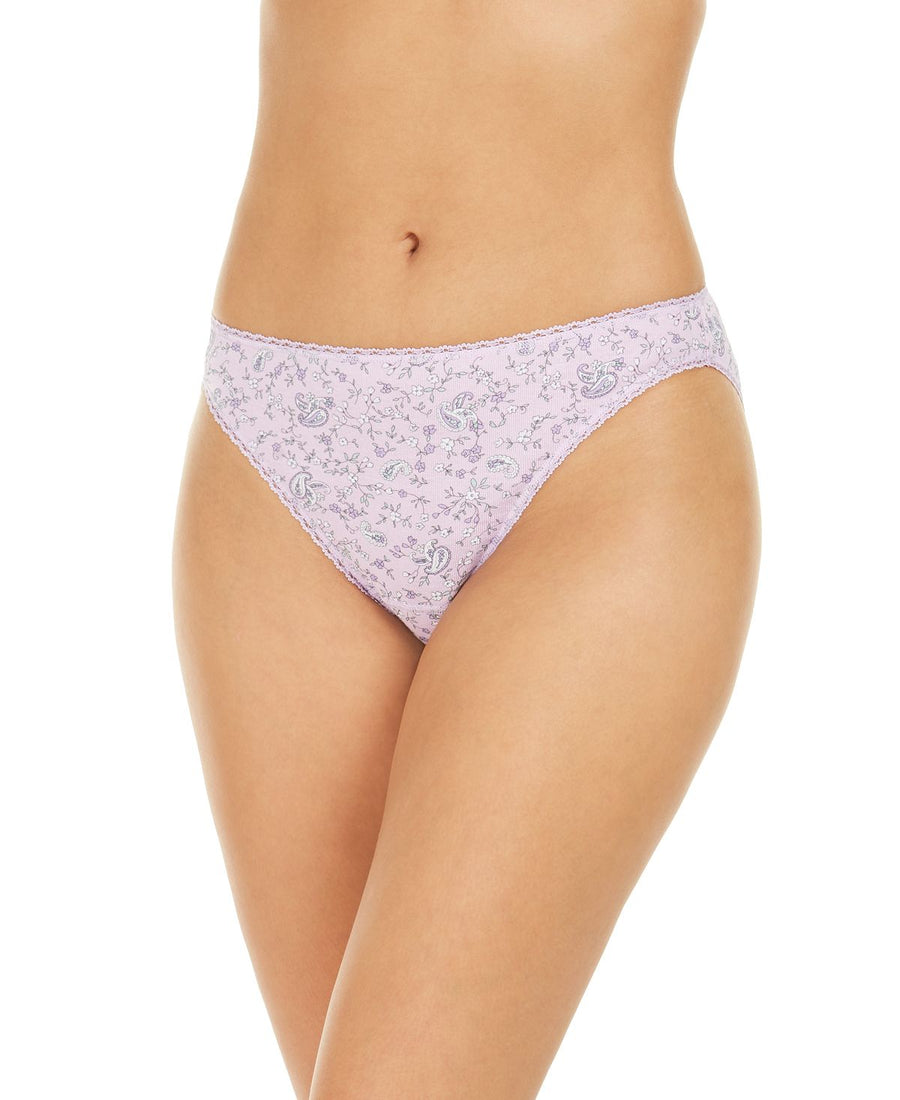 Charter Club Pretty Cotton Bikini Underwear Lilac Paisley