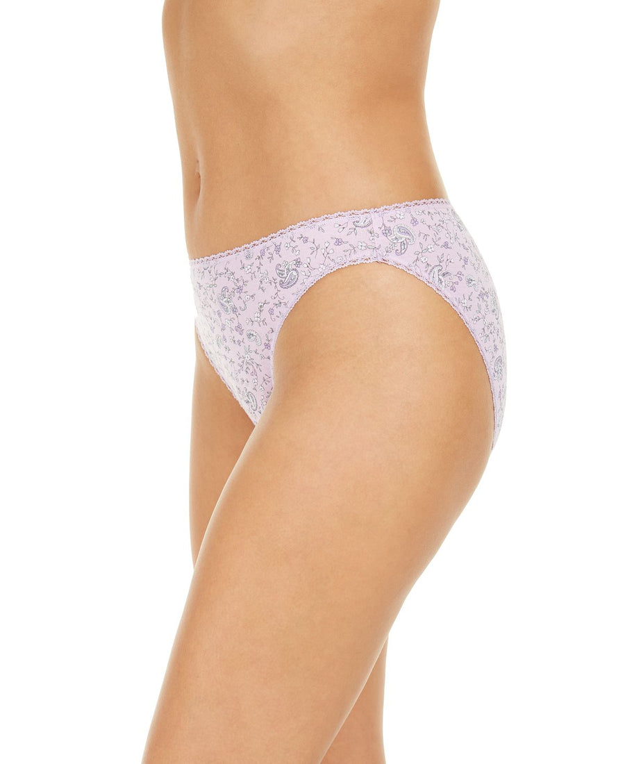 Charter Club Pretty Cotton Bikini Underwear Lilac Paisley