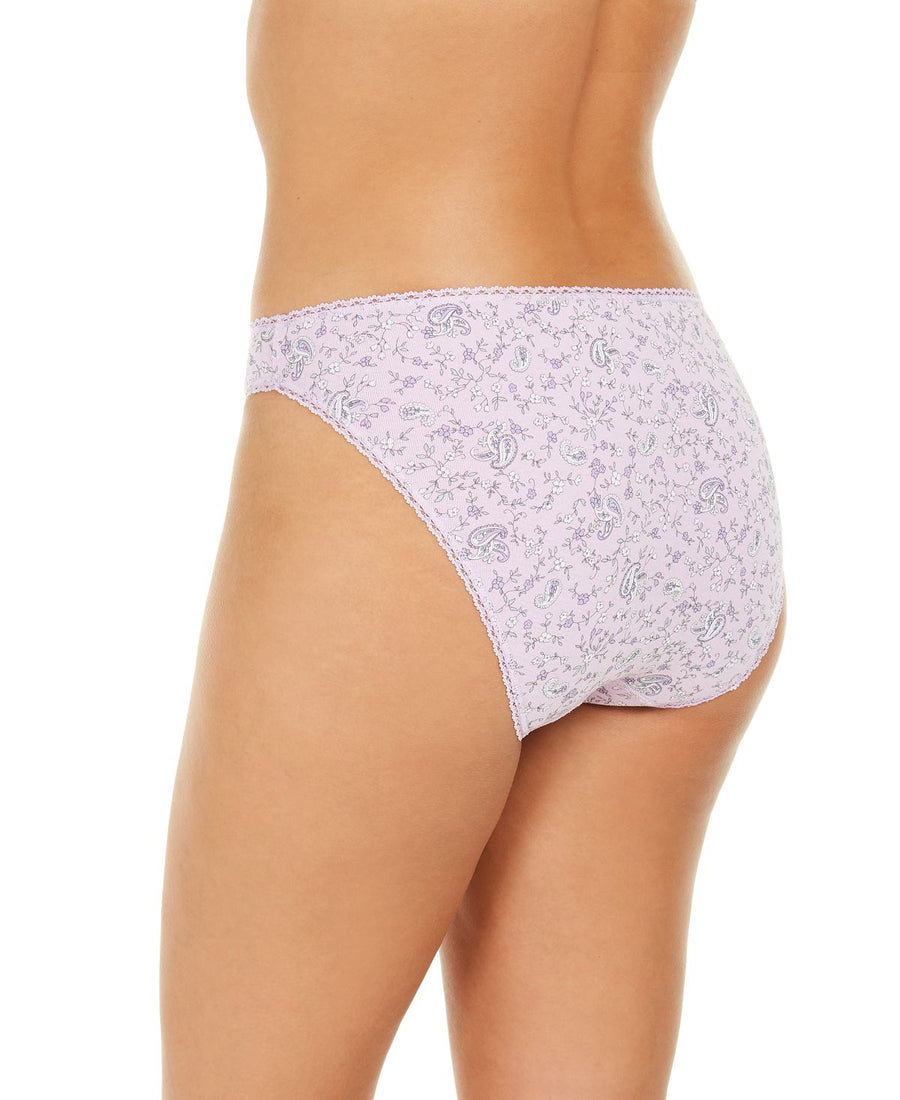 Charter Club Pretty Cotton Bikini Underwear Lilac Paisley