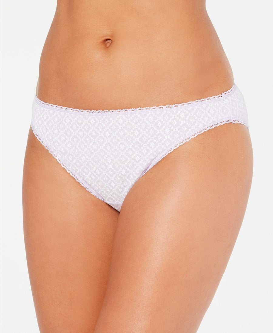 Charter Club Pretty Cotton Bikini in Lavender Geo Print
