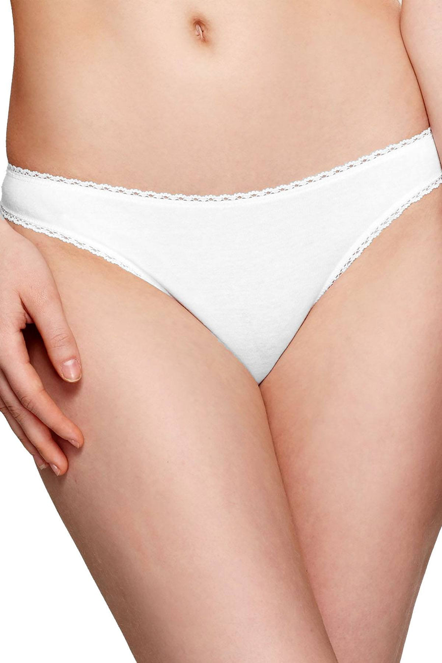 Charter Club Pretty Cotton Thong in White