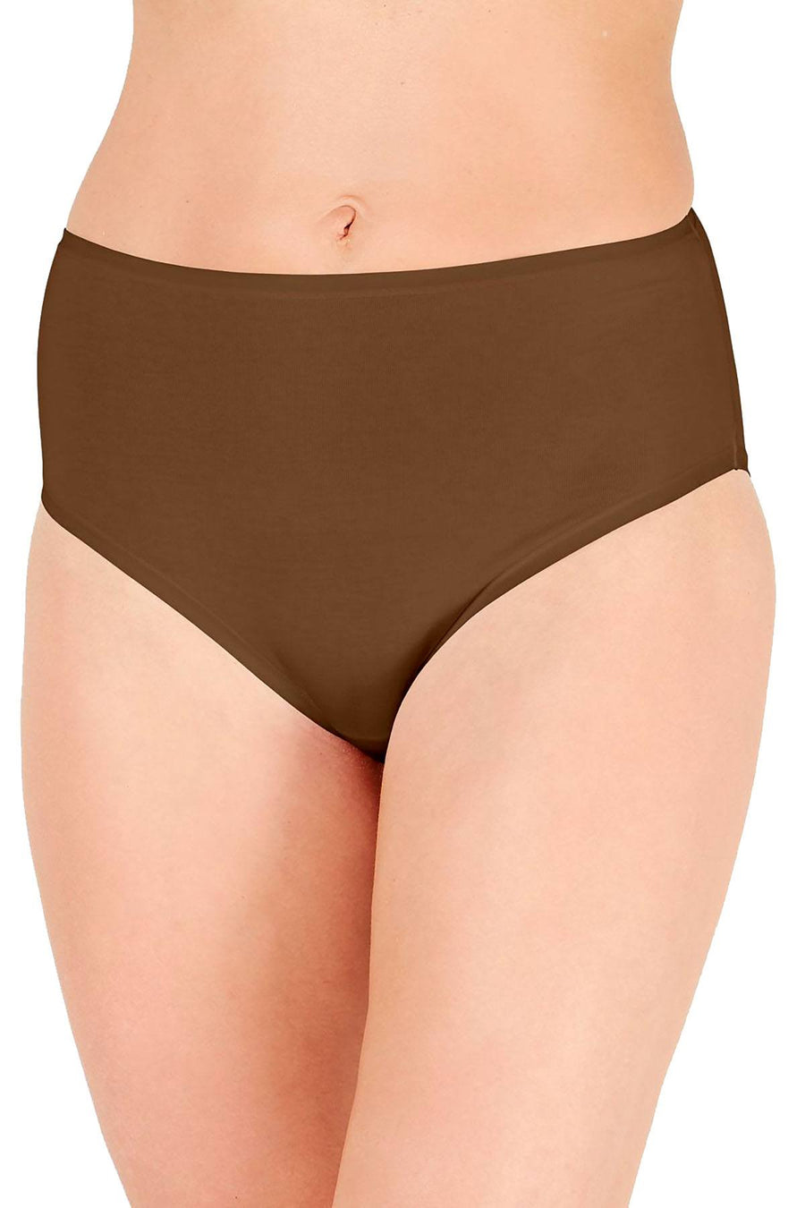 Charter Club Supima Cotton High Rise Brief in Carob Brownie