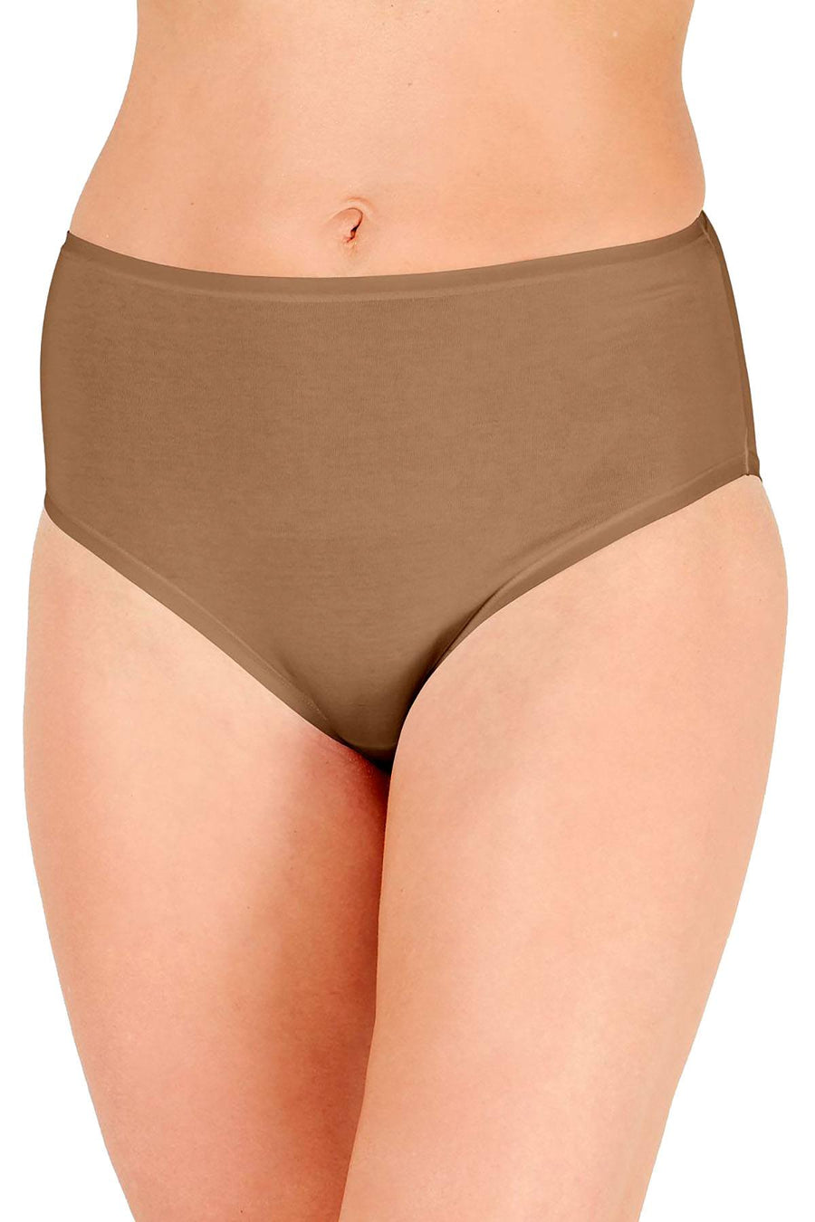 Charter Club Supima Cotton High Rise Brief in Nougat
