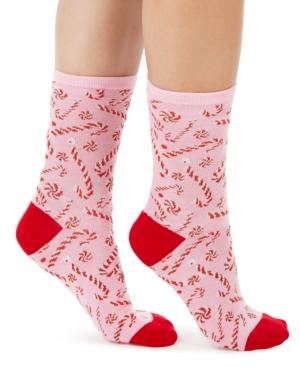 Charter Club Women's Candy Cane Crew Socks