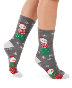 Charter Club Women's Donut Snowman Crew Socks